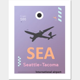 SEA Seattle airport tag Posters and Art